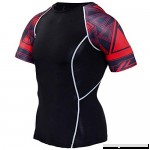 Slim Dri-fit Black Short Sleeve Compression Shirts Mens Workout Tops  B07PXHXZ18